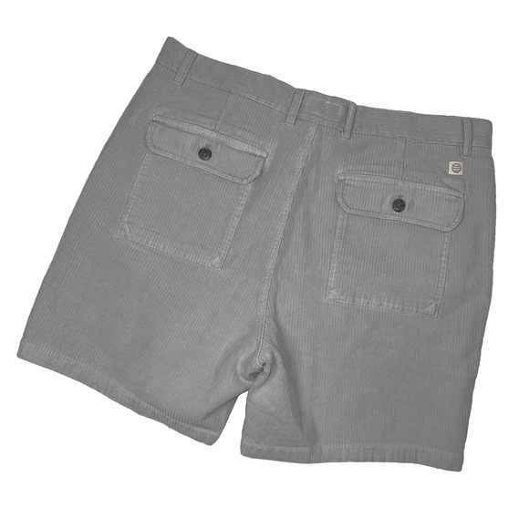 Marine Layer Utility Cord Shorts Mens 36 Light Grey Casual Stretch Pockets New - Picture 5 of 6